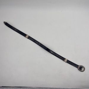 Vintage Women's Reversible Belt Black Brown Buckle